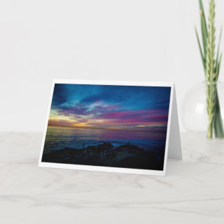 Cartão Greeting Card - Watercolor Sunset