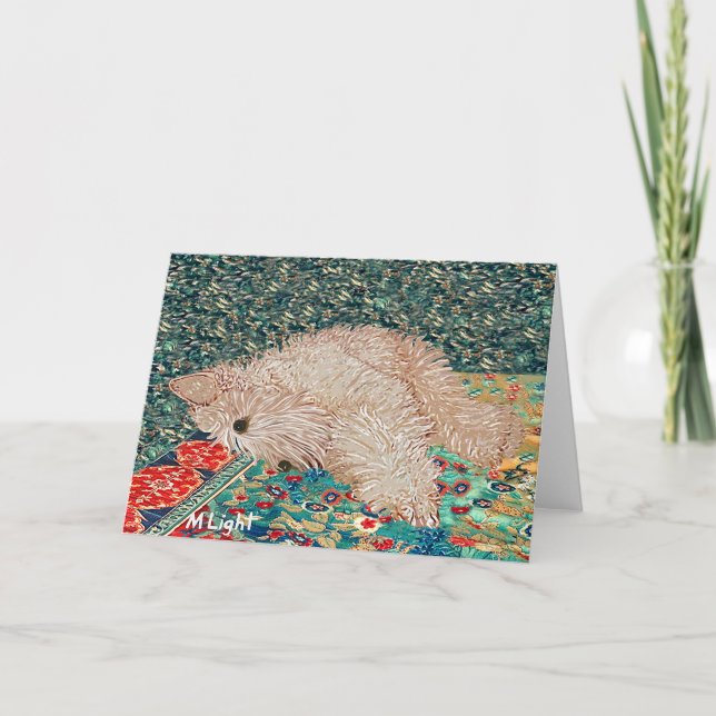 Cartão Greeting Card: Wheaten Terrier Bedtime (Frente)