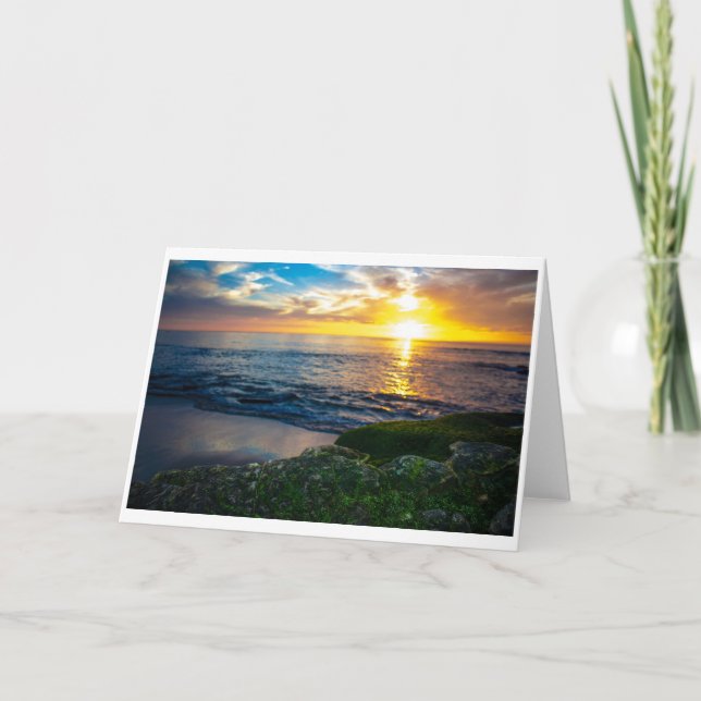 Cartão Greeting Card - Windansea Sunset Outlook (Frente)