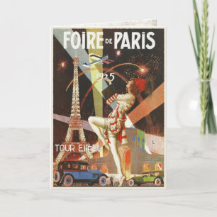 Cartão Greeting Card with 1920's Paris Art Deco Print