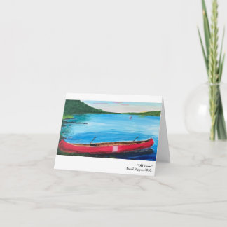 Cartão Greeting Card with Canoe