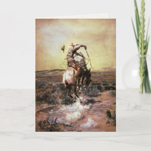 Cartão Greeting Card With Charles M. Russell Painting
