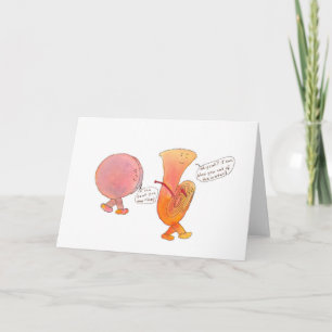 Cartão Greeting card with drum and tuba