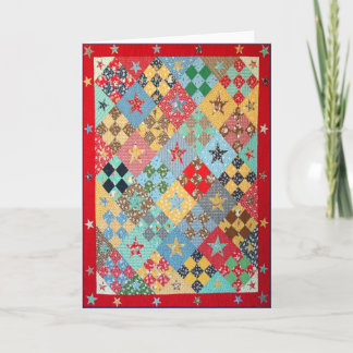 Cartão Greeting Card with Photo of Handmade Quilt