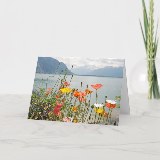 Cartão Greeting Card with Switzerland Scene - Blank (Frente)