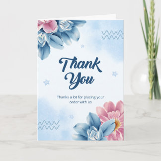 Cartão greeting card  with thank you note 