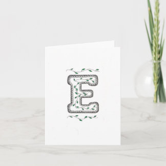 Cartão Greeting Card with the Letter E