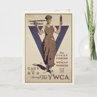 Cartão Greeting Card with WWII Propaganda Poster Print