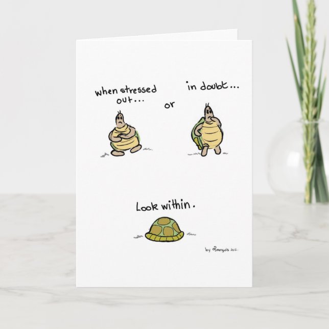 Cartão Greeting card Yogi Turtle (Frente)