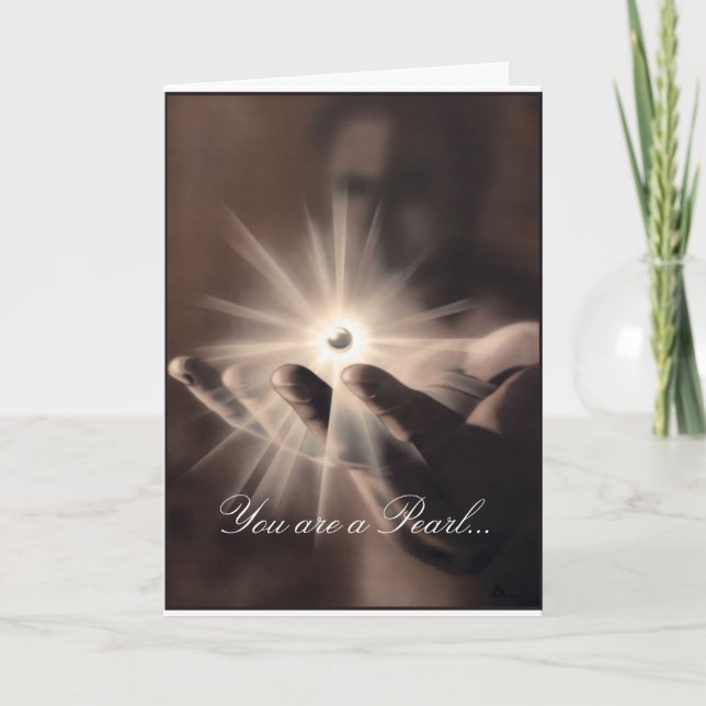 Cartão Greeting card: You are a pearl in Gods hand (Frente)