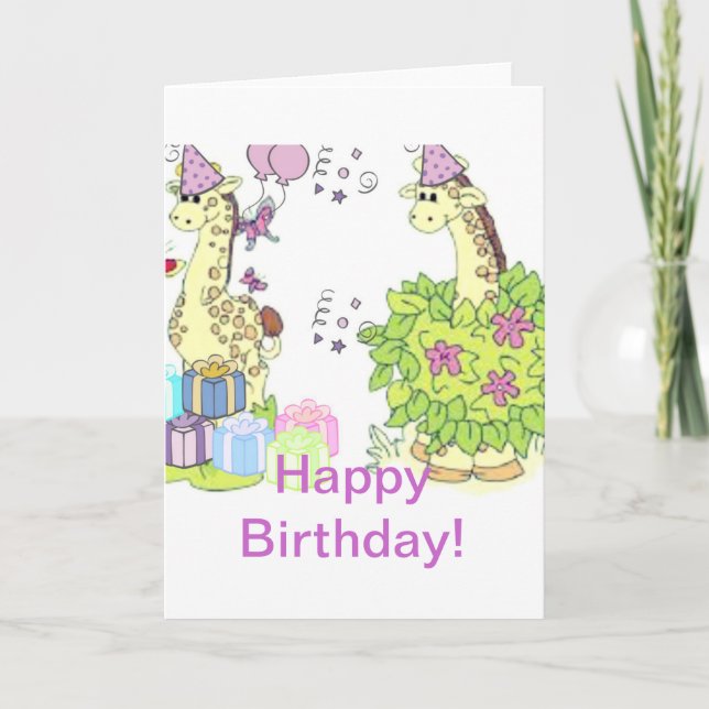 Cartão greeting cards for birthday for kids (Frente)