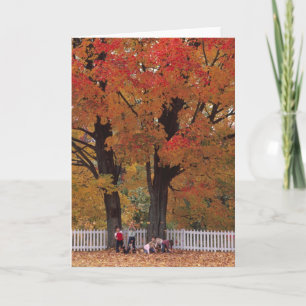 CARTÃO GREETING CARDS KIDS AND LEAVES