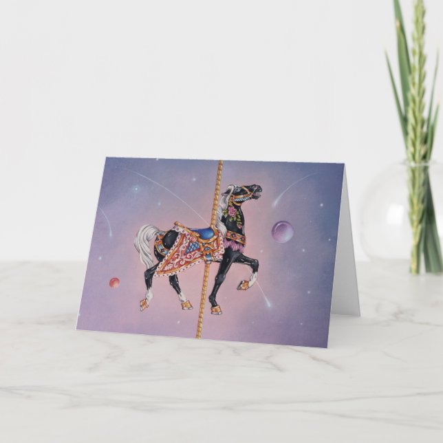 Cartão Greeting Cards - Petaluma Carousel Horse 2 (Frente)
