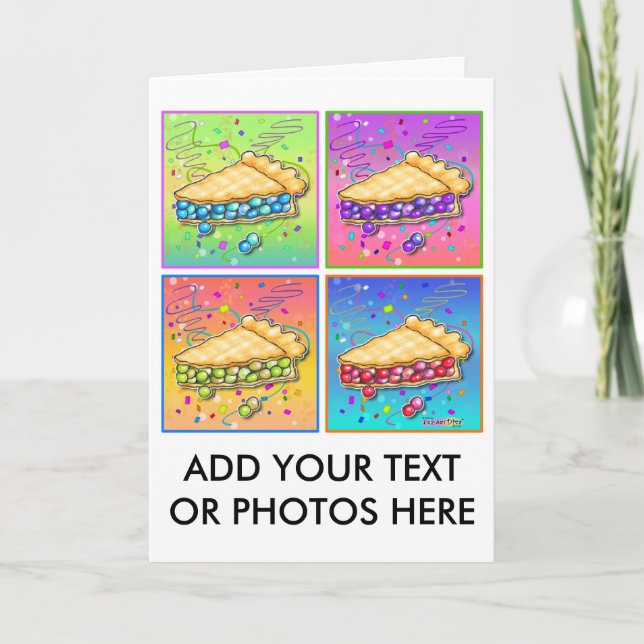 Cartão GREETING CARDS - Pop Art Piece of Pie (Frente)