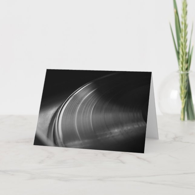 Cartão GreetingCard: Vinyl Record and Turntable (Frente)