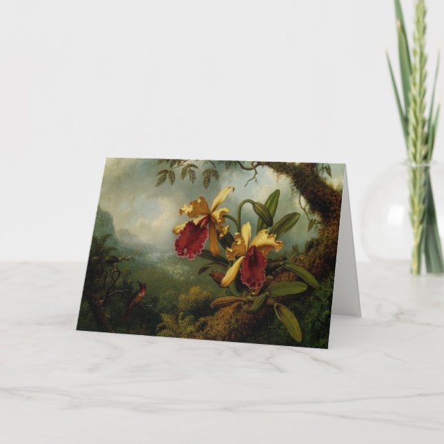 Cartão Greetingcard With Martin Johnson Heade Painting (Frente)