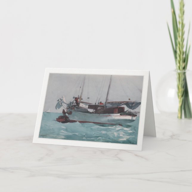 Cartão Greetingcard With Winslow Homer Painting (Frente)