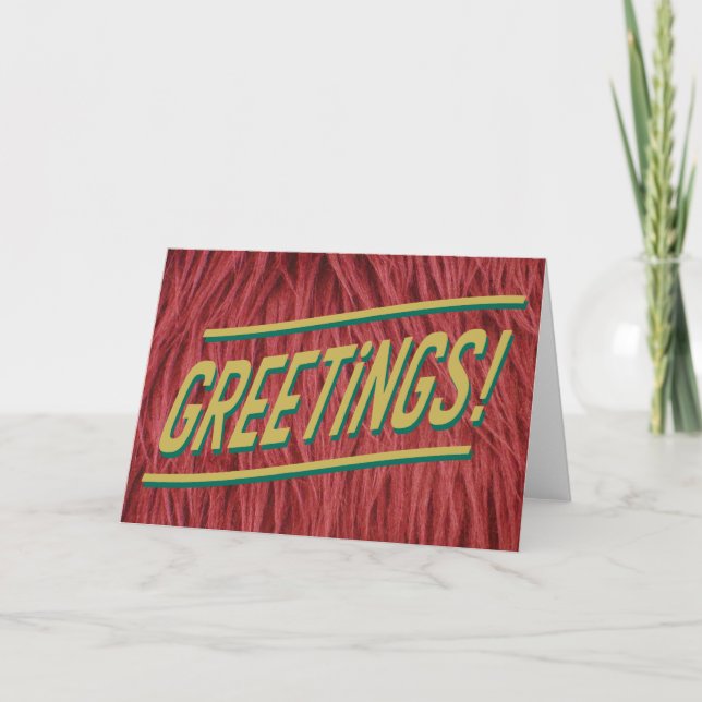 Cartão Greetings (Frente)
