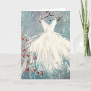 Cartão Greetings Card - Ballerina's White Dress