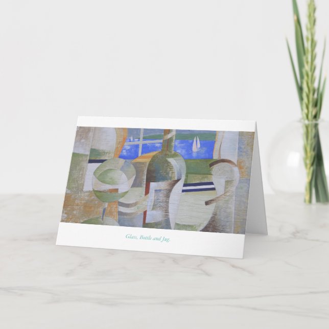 Cartão Greetings Card: Glass, Bottle and Jug. (Frente)
