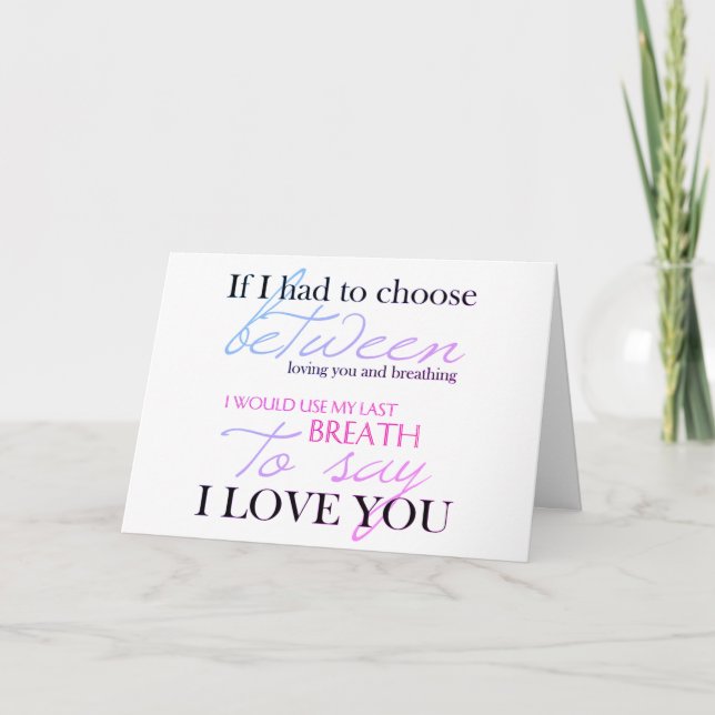 Cartão Greetings Card - Love Quote (Frente)