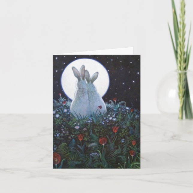 Cartão Greetings Card - Under the Moonlight (Frente)