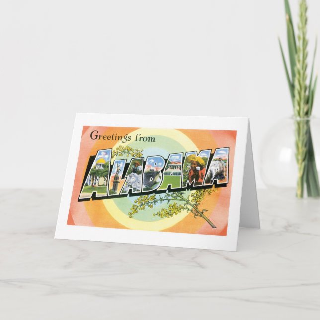 Cartão Greetings from Alabama (Frente)