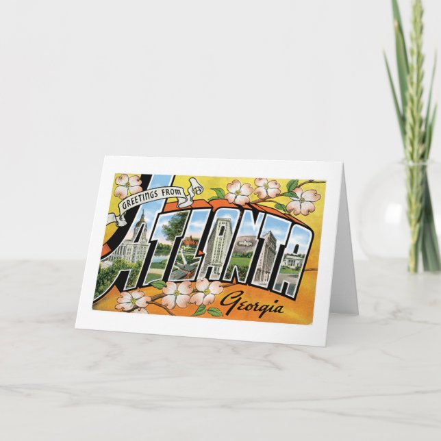 Cartão Greetings from Atlanta, GA! (Frente)