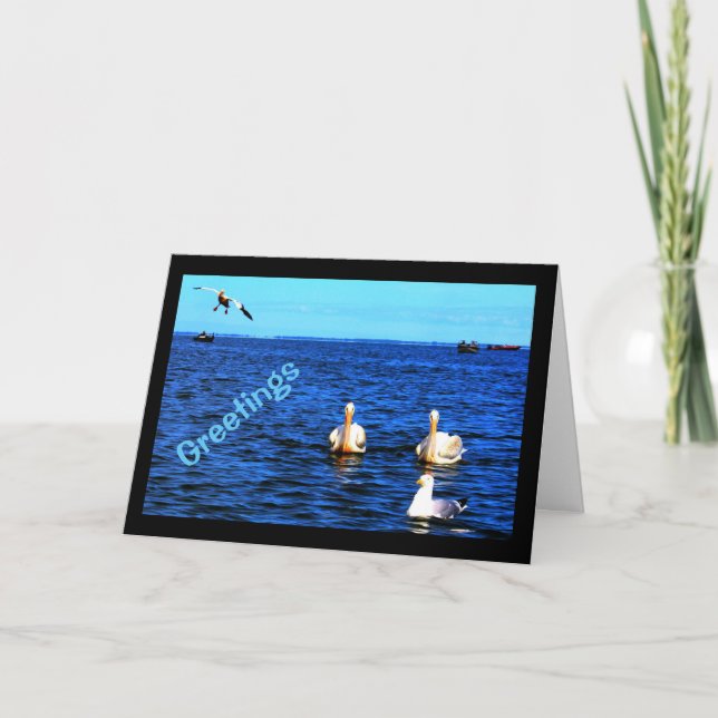 Cartão Greetings From Beautiful Lake Winnebago (Frente)