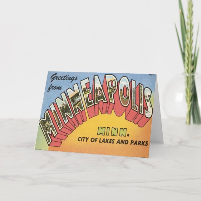 Cartão Greetings From Minneapolis (Frente)