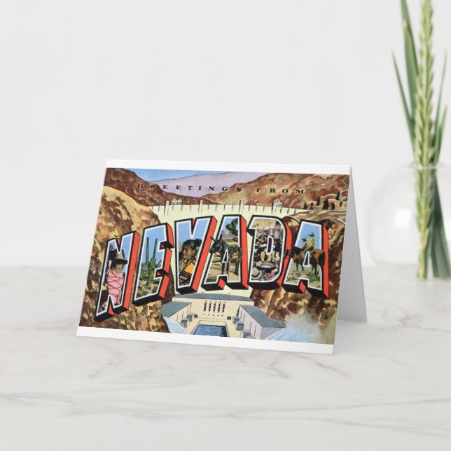 Cartão Greetings From Nevada (Frente)