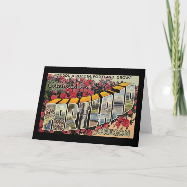 Cartão Greetings from Portland Oregon (Frente)