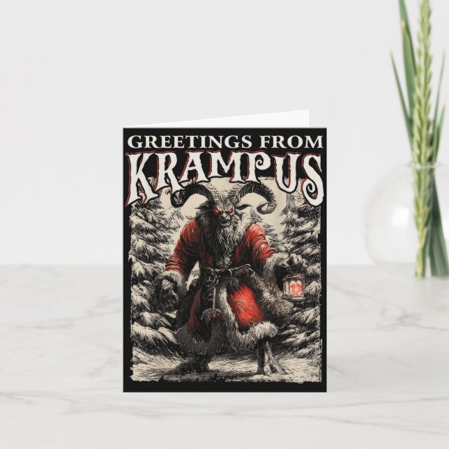 Cartão Greetings From Ss Vom Krampus Festive Horror Chris (Frente)