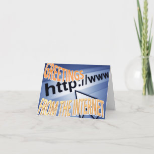 Cartão greetings from the internet