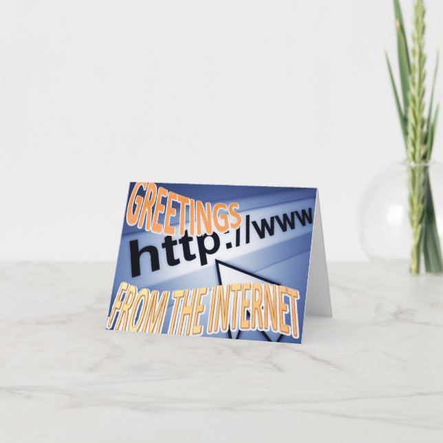 Cartão greetings from the internet (Frente)