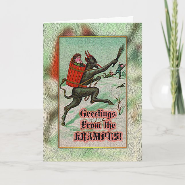 Cartão Greetings from the Krampus! (Frente)