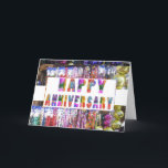 Cartão Greetings : HappyANNIVERSARY Happy Anniversary<br><div class="desc">Size: Greeting Card Birthdays or holidays, good days or hard days, Zazzle’s customized greeting cards are the perfect way to convey your wishes on any occasion. Add a photo or pick a design and brighten someone’s day with a simple “hi”! Dimensions: 5" x 7" (portrait) or 7" x 5" (landscape)...</div>