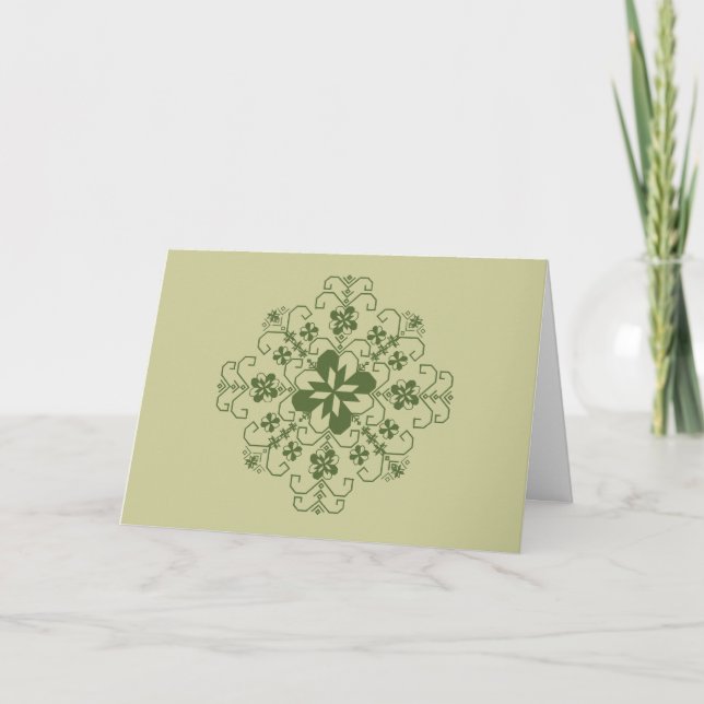 Cartão Greetting card with Latvian sun design (Frente)