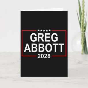 Cartão Greg Abbott 2028 Eleição Presidencial 4 de Julho R