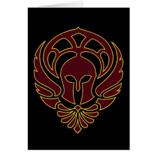 Cartão grego do guerreiro