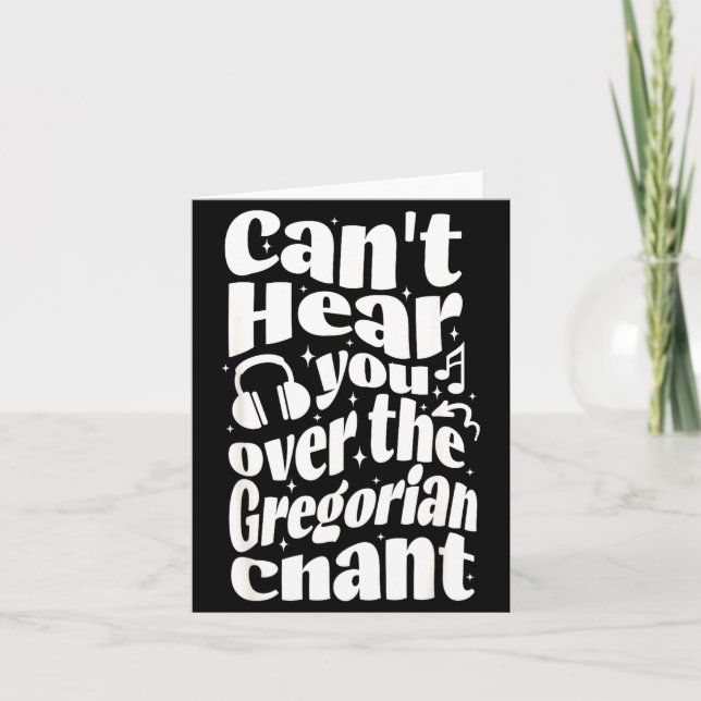Cartão Gregorian Chant Funny Catholic Traditional Latin M (Frente)