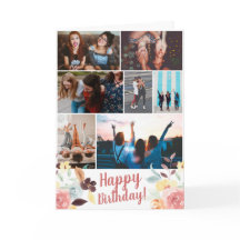 Grelha de fotos do Boho fall floral watercolor de