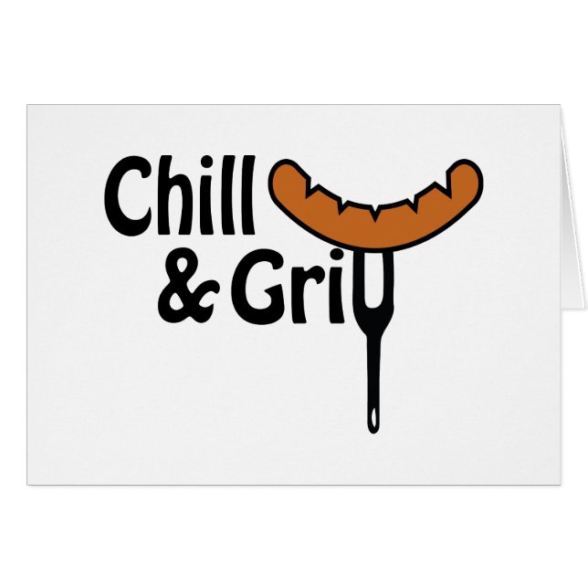 Cartão Grelhas Chill and (Frente Horizontal)