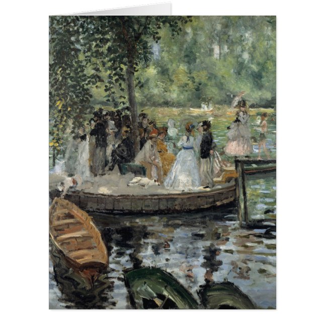 Cartão Grenouillere Renoir Impressionista Pintura (Frente)