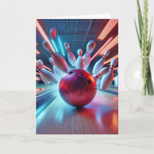 Cartão Greve De boliche Para Aniversário