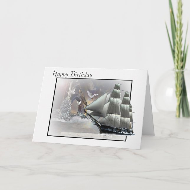 Cartão Grey Havens Birthday card. (Frente)