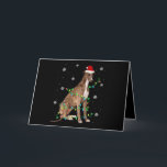Cartão greyhound christmas light cute santa greyhound<br><div class="desc">greyhound christmas light cute santa greyhound</div>