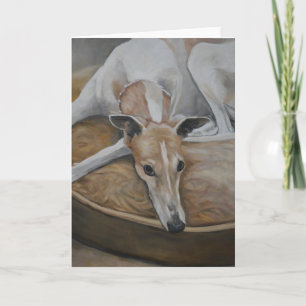 Cartão Greyhound Dog Art