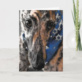 Cartão Greyhound para Chanukah / Hanukkah / Páscoa