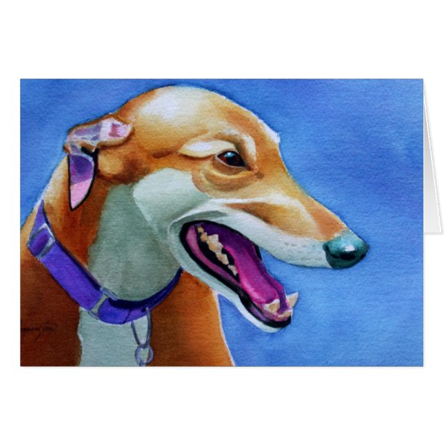 Cartão Greyhound Rescue (Frente Horizontal)